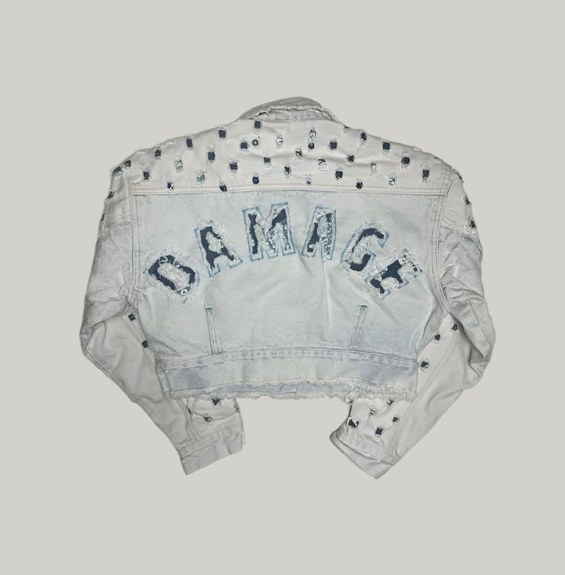 Major Damage Ripped Style Jacket & Jeans Set