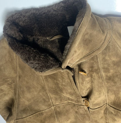 Vintage Shearling and Leather Aviator Jacket