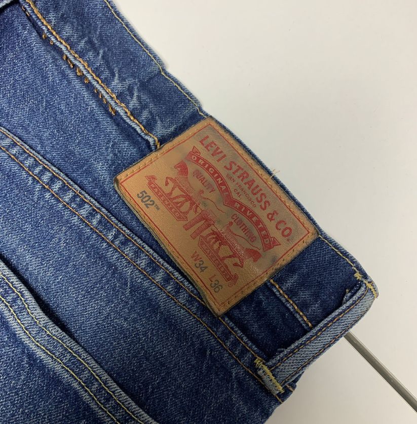 Custom Reworked Levi's 502 Jeans Two-Tone Patchwork