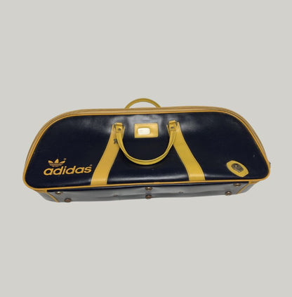 Adidas Black Trefoil Leather Holdall Bag