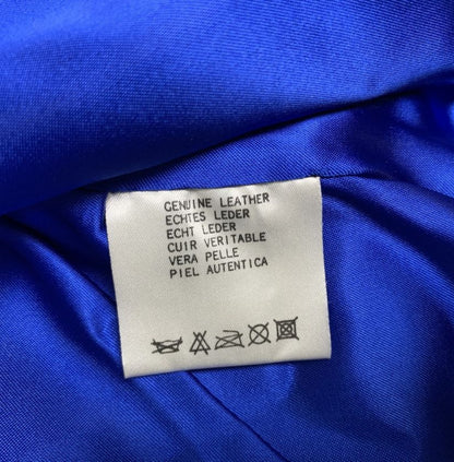 DINO'Z Vintage Blue Suede Leather Cropped Jacket
