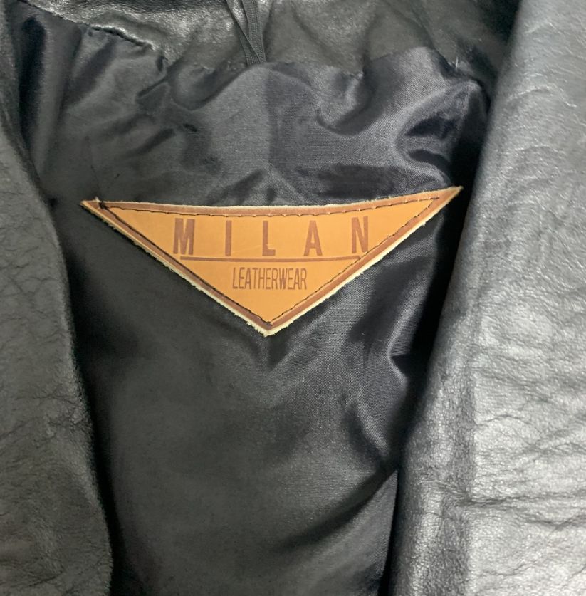 Vintage Milan Leatherwear Color-Block Jacket