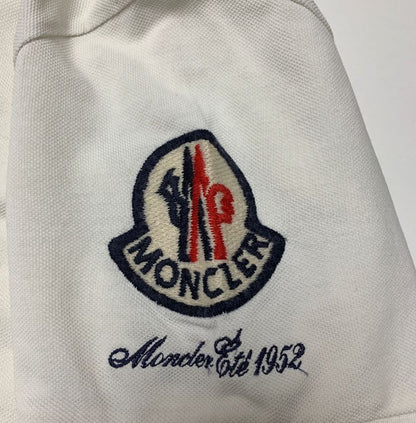 Moncler White Polo Shirt with "Moncler Été 1952" Detail