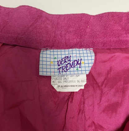 Fuchsia Pink Leather Bermuda Shorts