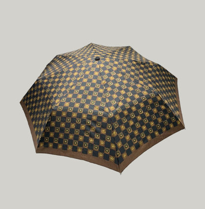 Patterned Umbrella with Wooden Handle