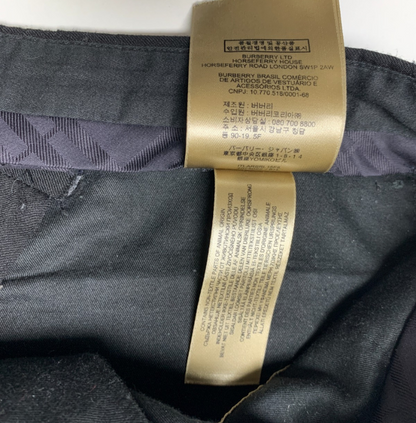 Burberry Black Wool Blend Tailored Trousers