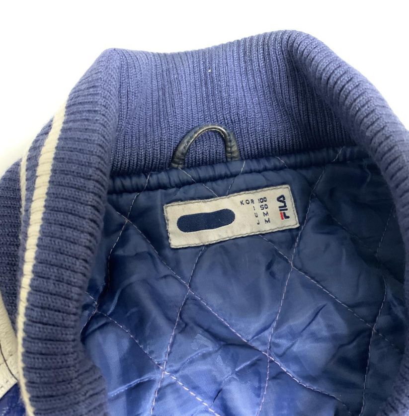 Fila Blue & White Faux Leather Varsity