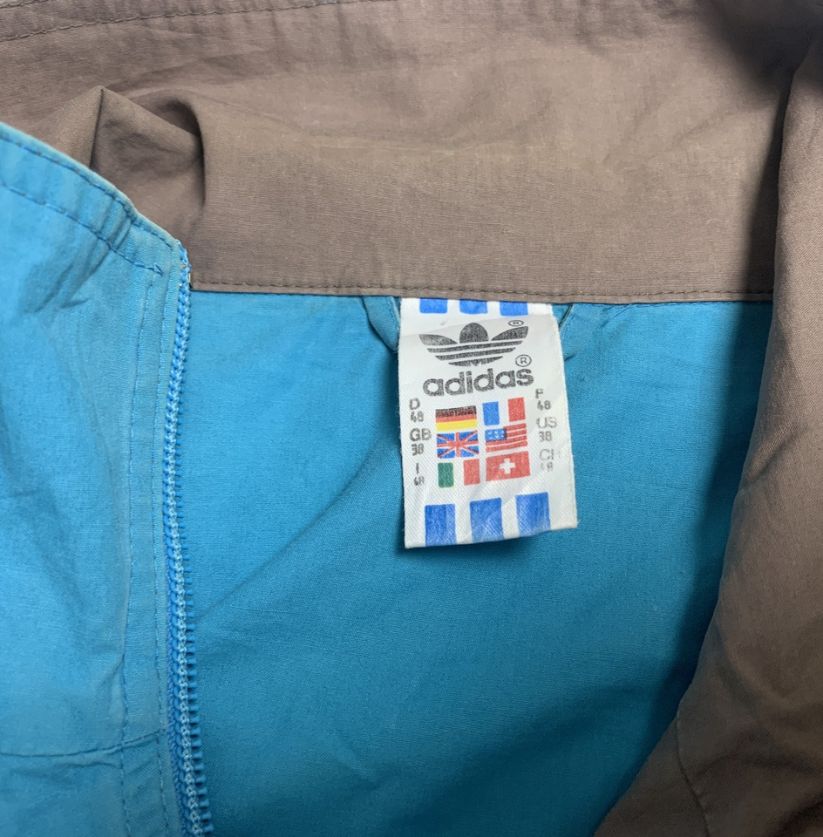 Adidas Navy Blue Full-Zip Windbreaker Jacket