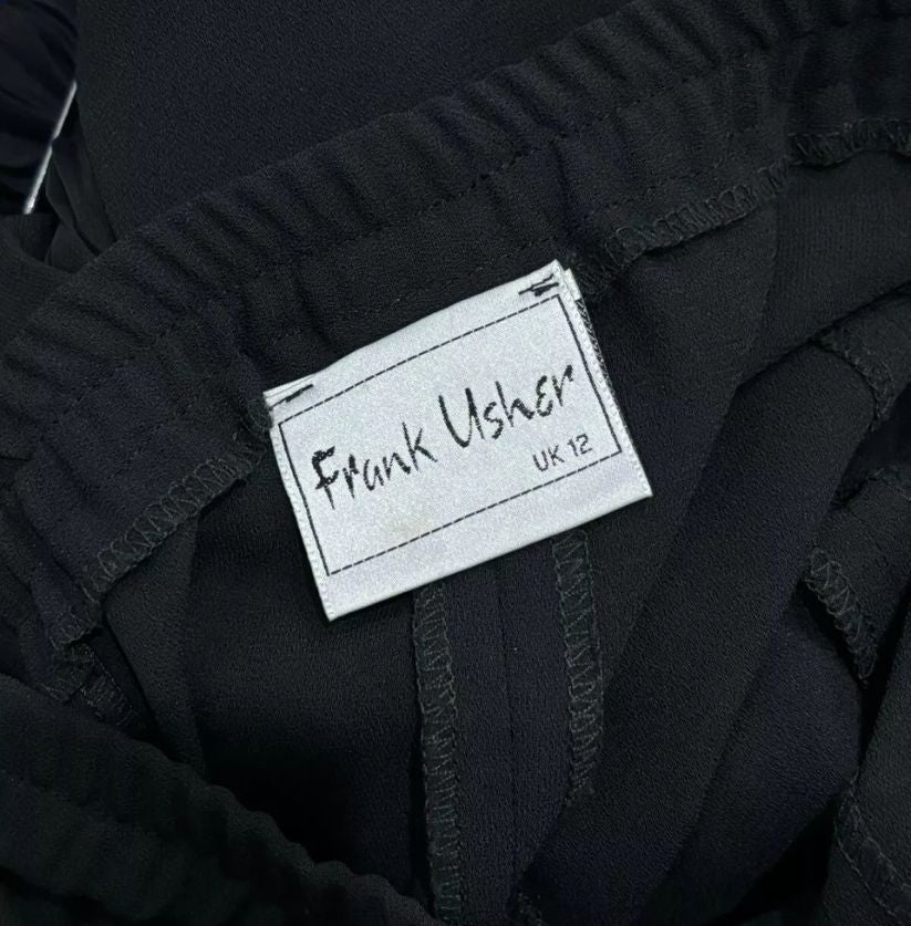 Frank Usher Black Pleated Maxi Skirt