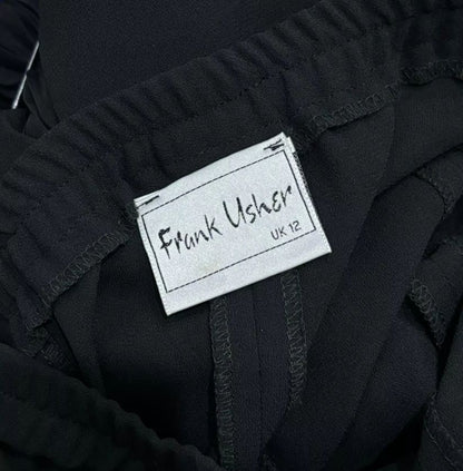 Frank Usher Black Pleated Maxi Skirt