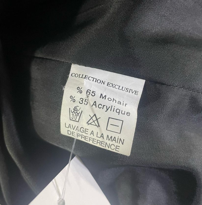 Vintage Knit Mohair Embroidered Button Cardigan