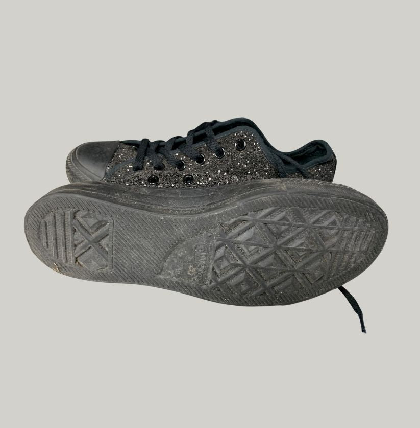 Black Glitter Converse Chuck Taylor All Star Low Top Sneakers