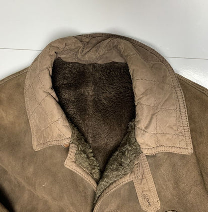 Vintage Suede Bomber Jacket
