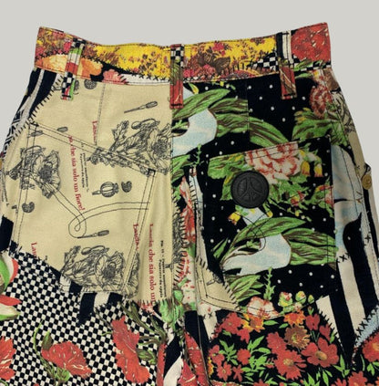 Vintage Moschino Multi-Pattern Trousers