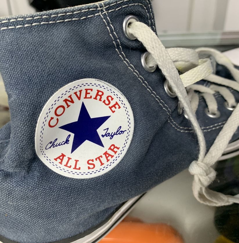 Grey Converse Chuck Taylor High Top Sneakers