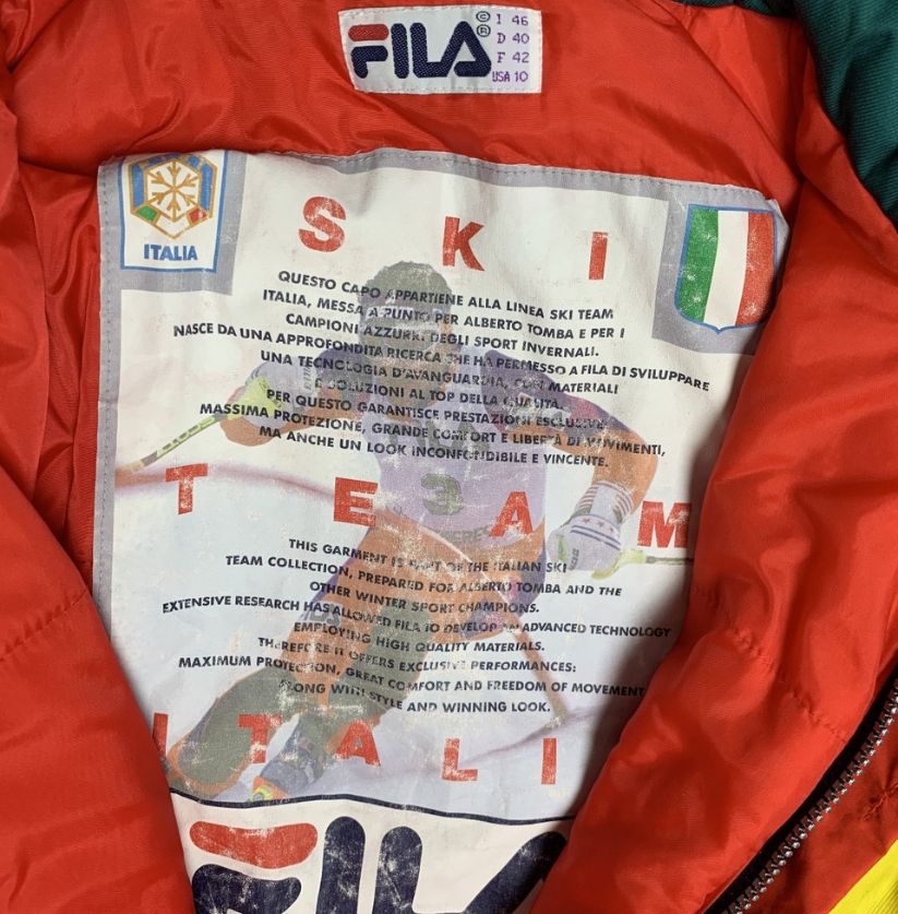 Vintage Fila Italia Ski Suit