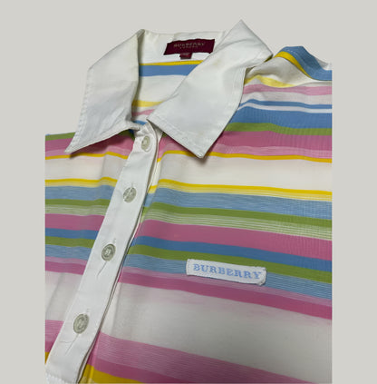 Classic Vintage Style Burberry Polo Shirt