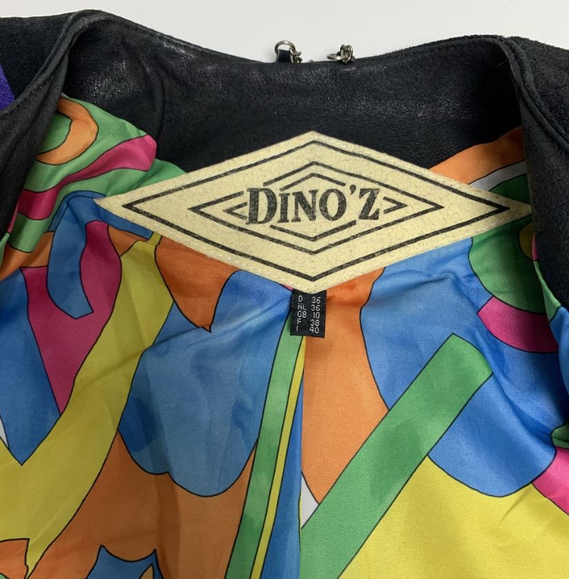 Dino’Z Black & Purple Patchwork Suede Jacket