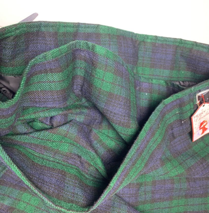 Green & Blue Tartan Pleated Kilt Skirt