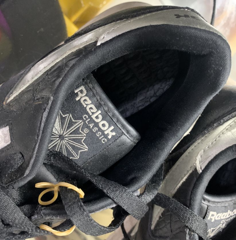 Reebok Classic Leather Athletic Black Sneakers