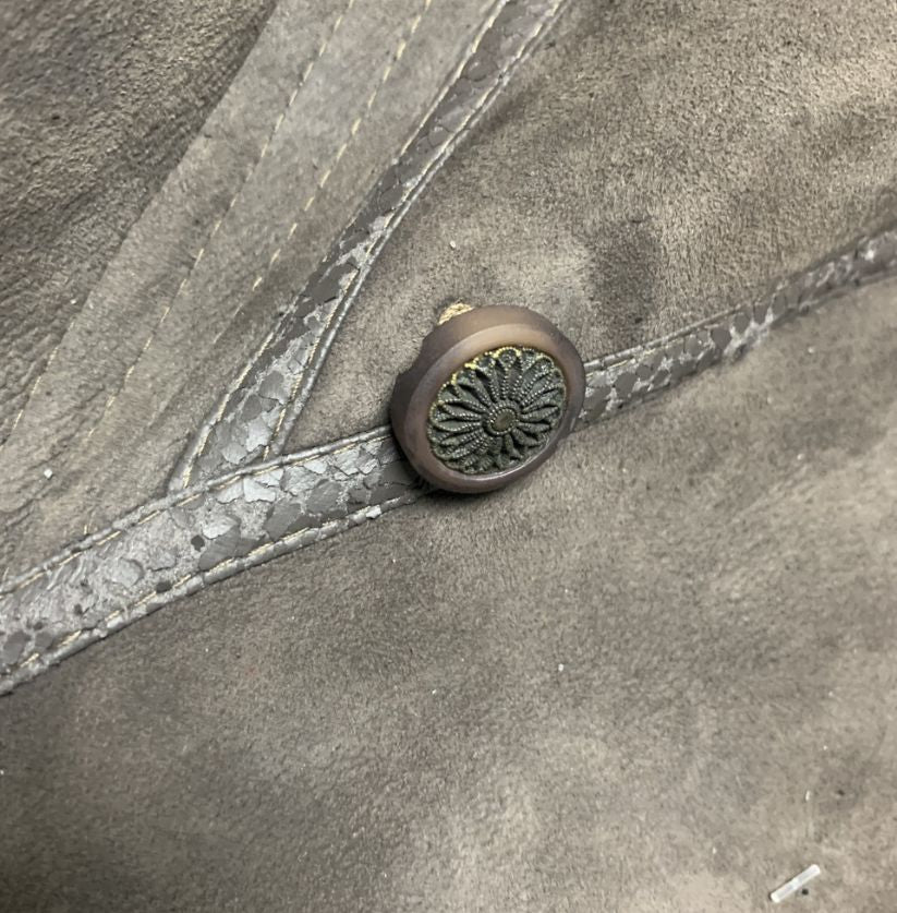 Vintage Shearling-Lined Brown Leather Jacket