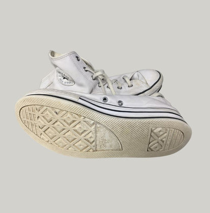 Converse Leather High Top White Sneakers