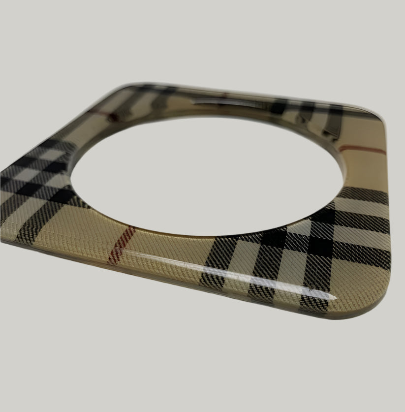 Burberry Check Pattern Square Bangle