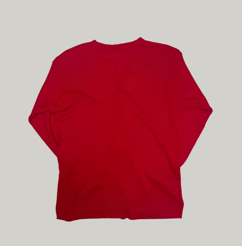 Georgia Studio Disney Donald Duck Embroidered Red Cardigan