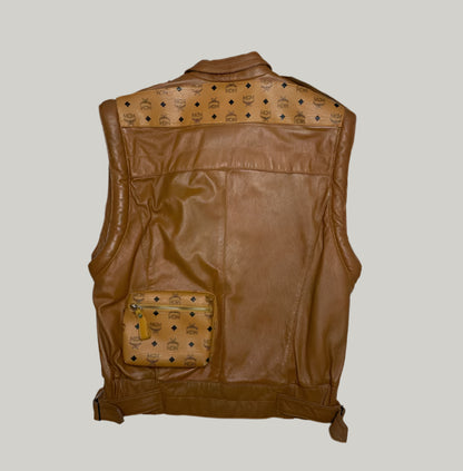 MCM Faux Leather Vest/Jacket
