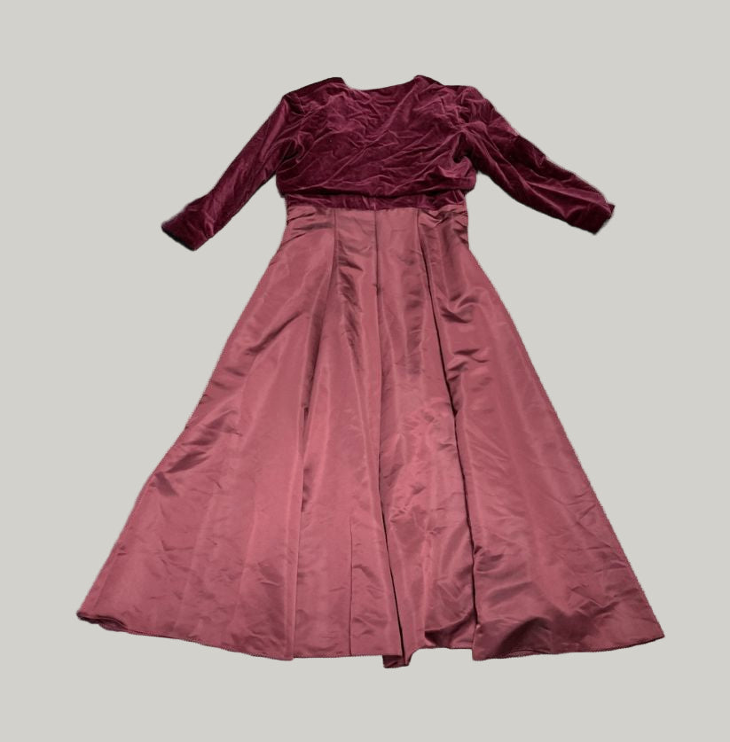 Burgundy Two-Piece Dress