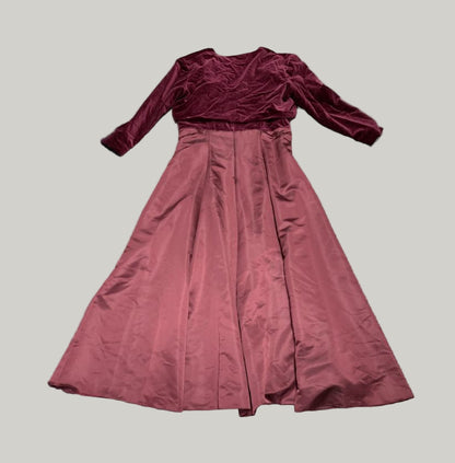 Burgundy Two-Piece Dress