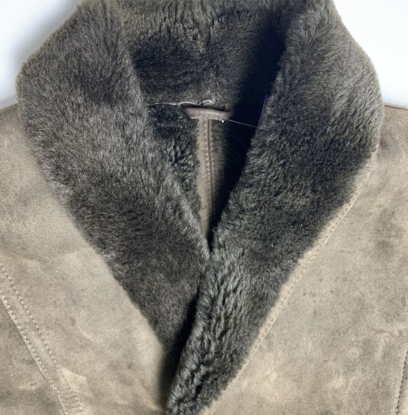 Vintage Sheepskin Brown Suede Jacket