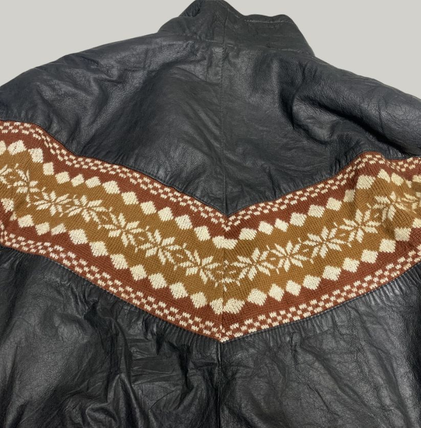 Black Leather Bomber Jacket