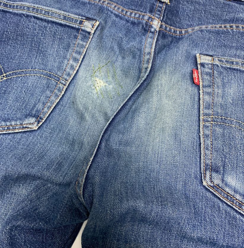 Custom Reworked Levi's 502 Jeans Two-Tone Patchwork