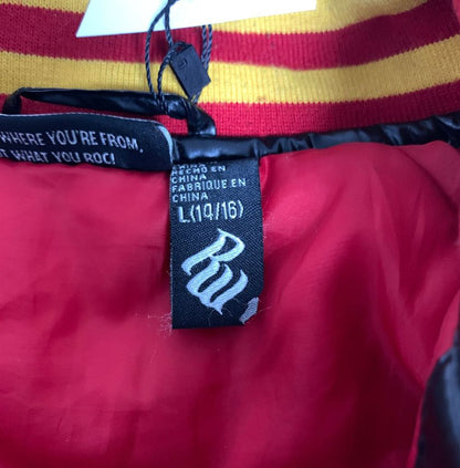 Rocawear Shiny Black Puffer Bomber Jacket