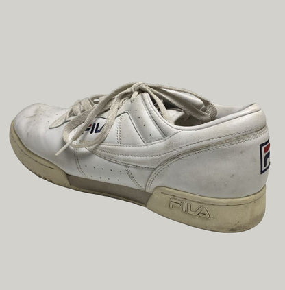 Vintage Fila White Leather Low-Top Sneakers