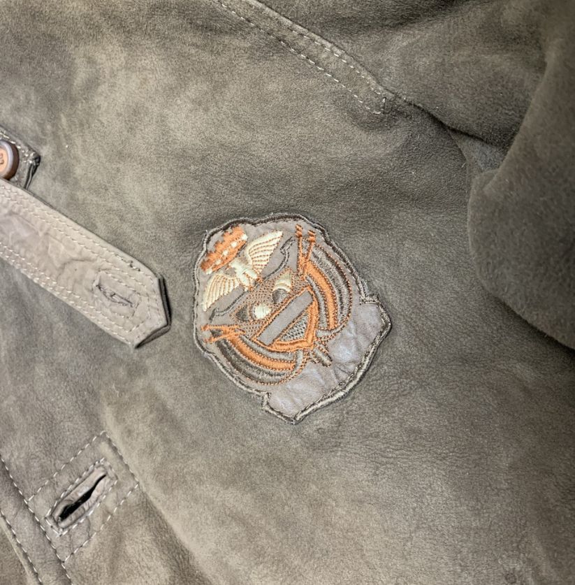 Vintage Suede Bomber Jacket