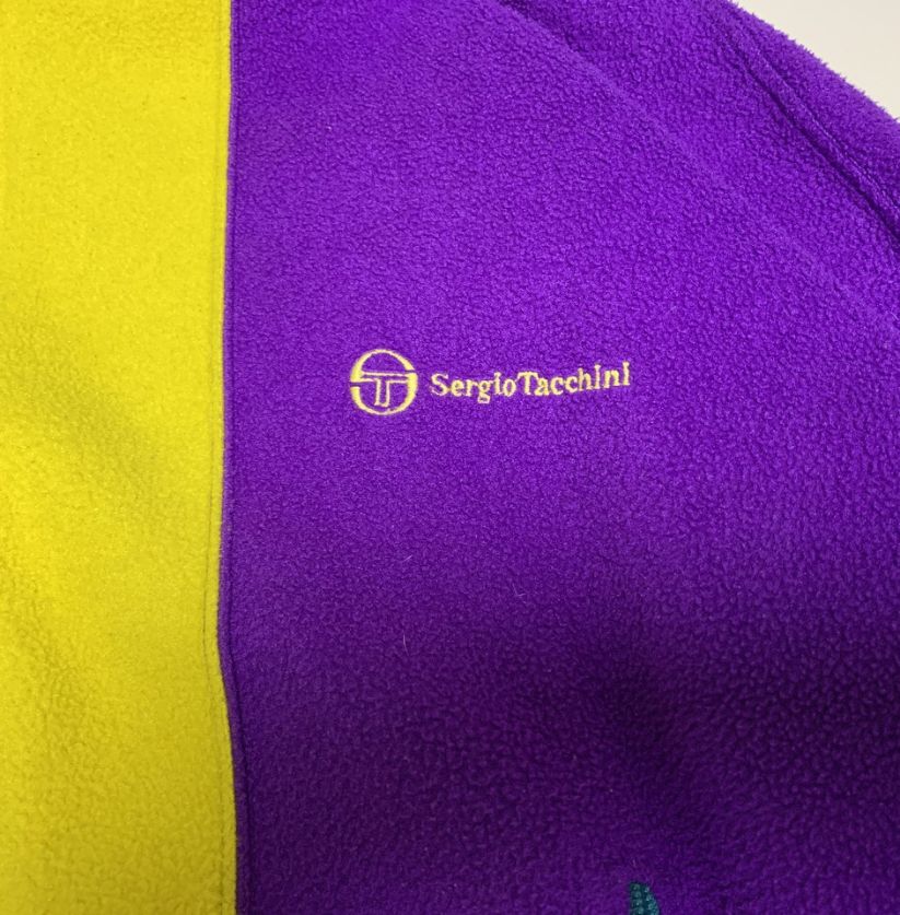 Vintage Sergio Tacchini Colour Block Fleece Jacket