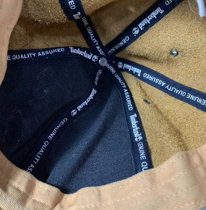 Timberland Suede and Flannel Checkered Cap