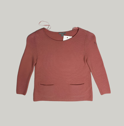 COS Pink Ribbed Long-Sleeve Top