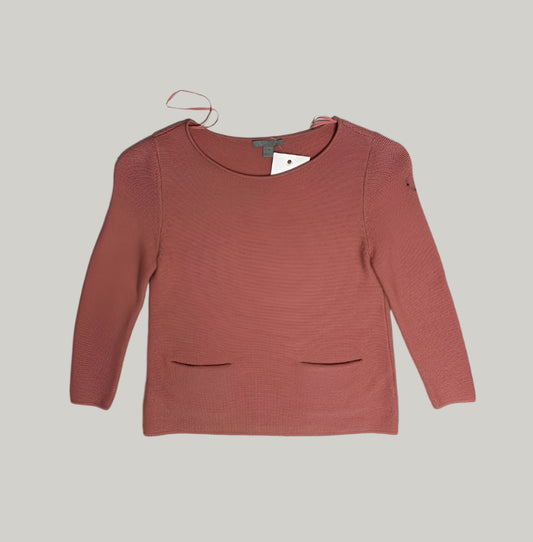 COS Pink Ribbed Long-Sleeve Top