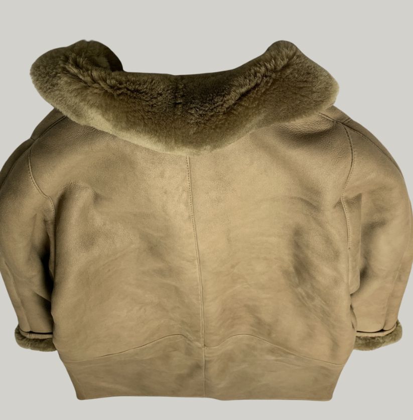 Vintage Tan Suede Sheepskin Jacket