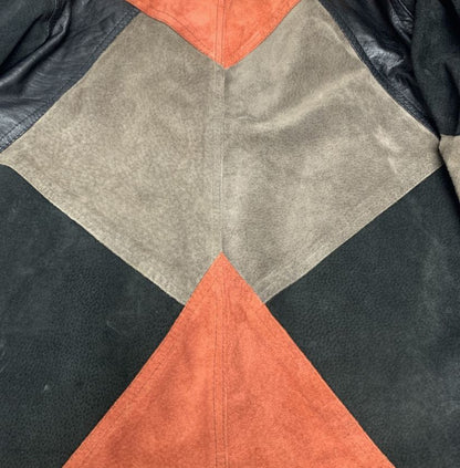 Vintage Milan Leatherwear Color-Block Jacket