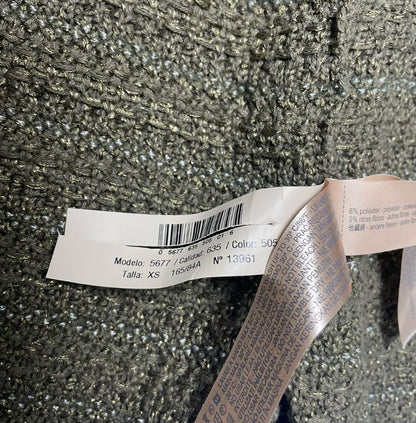 Massimo Dutti Olive Green Open Cardigan
