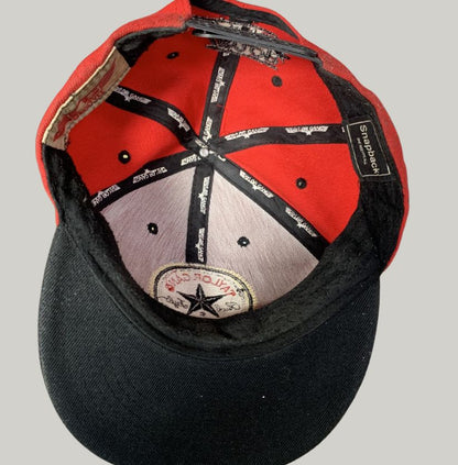 Vintage Style Bright Red Baseball Cap