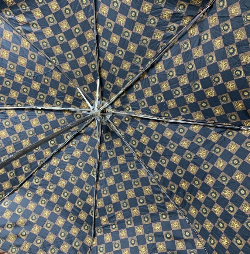 Patterned Umbrella with Wooden Handle