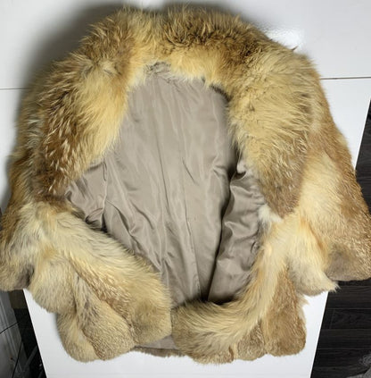 Golden Brown Tonal Fur Coat