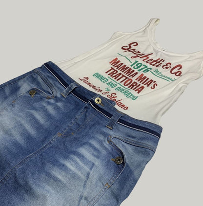 Vintage D&G Denim Skirt & Tank Top Set