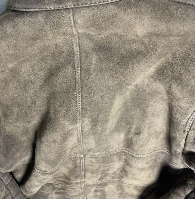 Vintage Suede Bomber Jacket