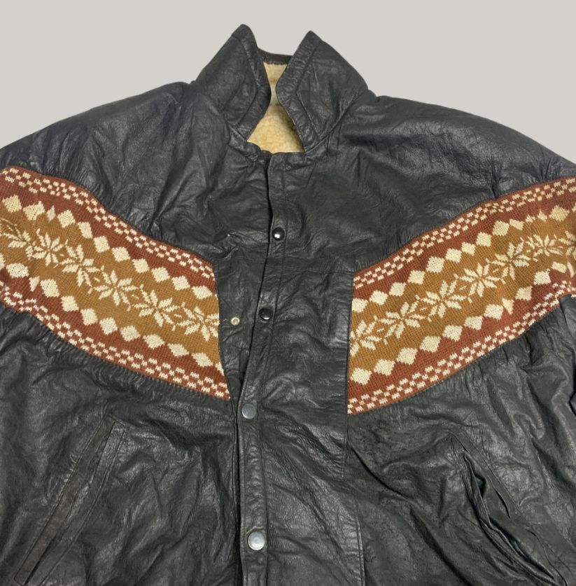 Black Leather Bomber Jacket